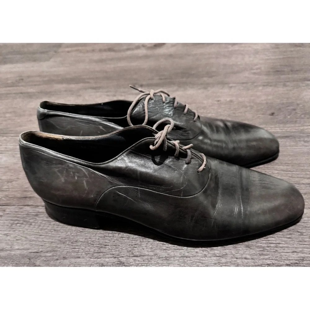Bruno Magli  Leather shoes 12M dark gray Maioco Cap Toe Oxford Shoes